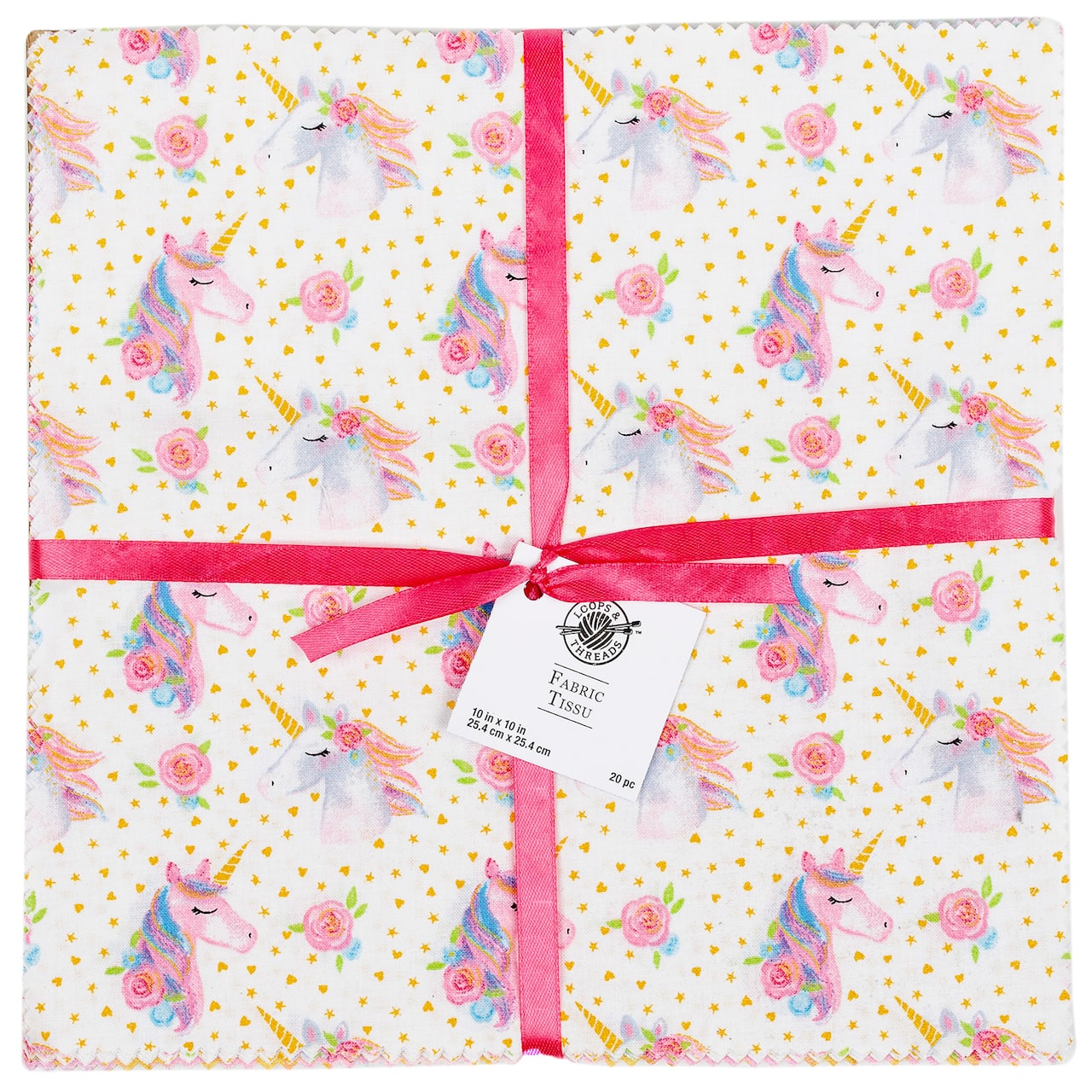 Unicorn Cotton Fabric Squares by Loops & Threads™